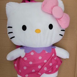 Sanrio Hello Kitty 18"Plush Backpack. With Polka Dots New